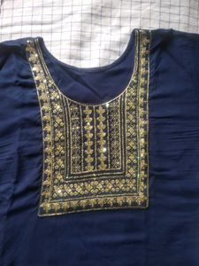 Elegant Navy Blue Kurta Set