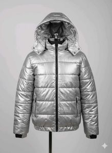 Price Drop 🚨 Today, Stylish Silver Puffer Jacket