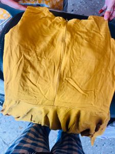 Mustard Yellow Fit &amp; Flare Dress