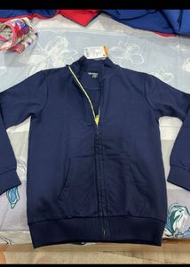 Navy Blue Zip-Up Jacket