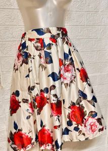 New Piece Satin Floral Skirt Fixed Price