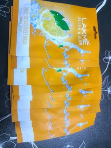 Pack Of 10 Lakme Blush &amp; Glow Sheet Mask