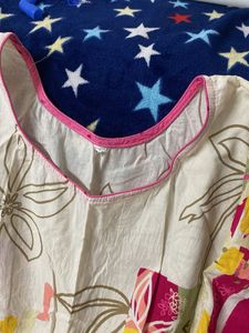 Floral Print Kurta Set (Pure Cotton)