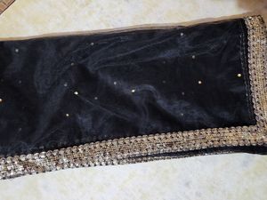 Elegant Black &amp; Gold Lehenga