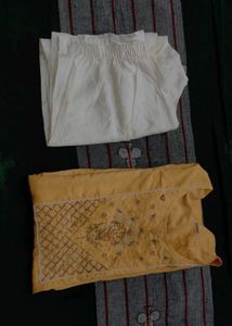 Yellow Kurta set Yok part embroidery