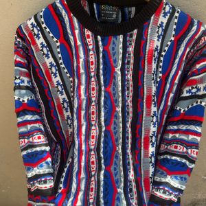 Vintage Coogi Australia 100% Pure New Wool 3D Knit