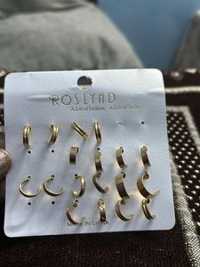 Roslynd Gold Hoop Earring Set