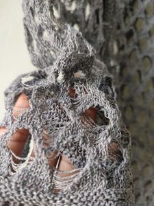 Knit Crochet Bell Sleeves Pullover/ Top