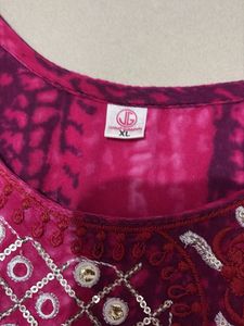 Pink Printed Kurti