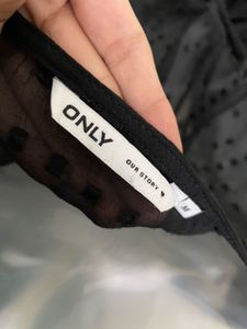 ONLY Y2k Vintage Mesh Black Top