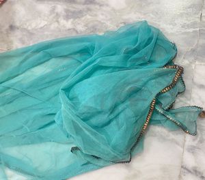 Teal Embroidered Pakistani Suit
