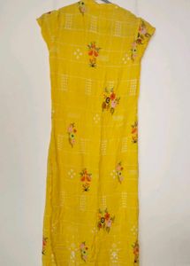 Yellow Floral Kurti