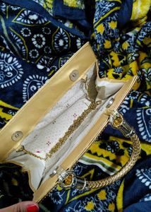 gold festive purse