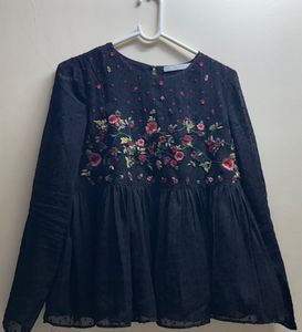 Floral Embroidered Top