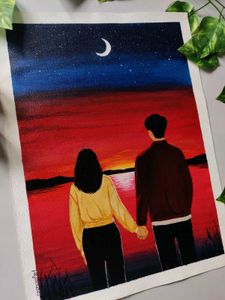Couple Sunset Painting😍