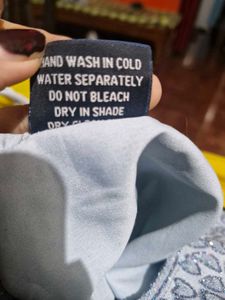 Sky Blue Glitter Work Lehenga with Blouse a