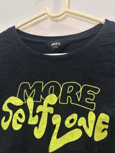 Black Casual T-shirt, Bust- 34