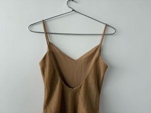 Gold Shimmer Bodycon Top