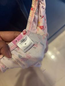 Cute Floral Bow Bandeau Top