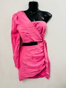 Cute Pink Cut Out Dress