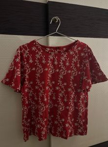 Embroidered Crop-Top