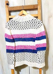 Striped Knit Sweater size-42