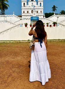 Trendy Plane White Skirt