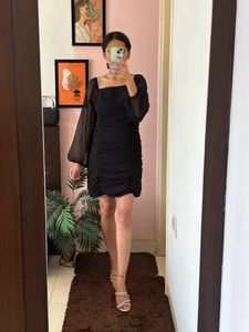 Black Dobby Dress Size S