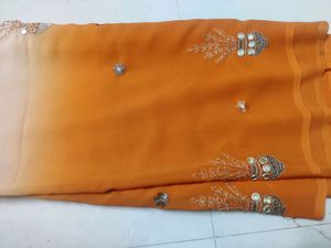 Excellent Mirror Work Saree