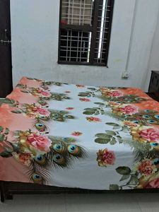 Floral Peacock Bed Sheet