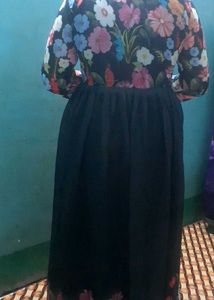 Black Anarkali Gown