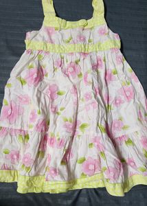 Pink Floral Dress Sleeveless