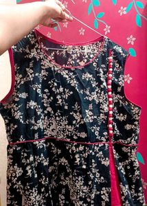 Ethical Black Floral Kurta