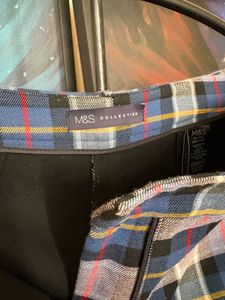 M&amp;S Stylish Plaid Trousers