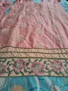 Embroidered Kurta Set pink