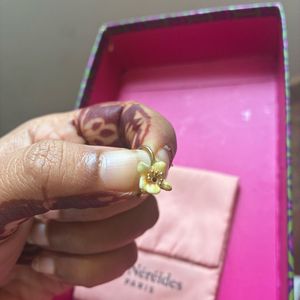 Les Nereides Owl And Flower Mismatched Earring