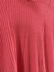 Ribbed Knit Polo Mini Dress