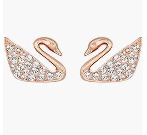 Swarovski Swan Stud Earrings