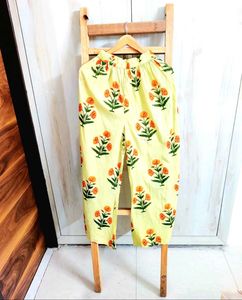 Printed Cotton Plazzo Waist Size-26-28