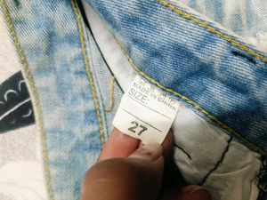 Skeleton Print Denim Shorts For Women.