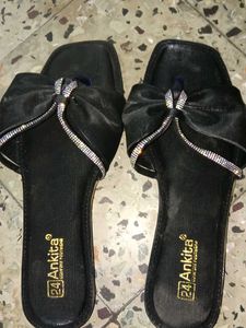 Black Bow Detail Flats size - 6 to 7