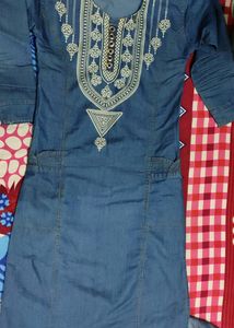Denim Kurta