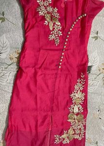 *SURPRISE FREEBIE* Pink Kurti Gotta Patti Work