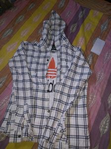 White Shirt With Black Check