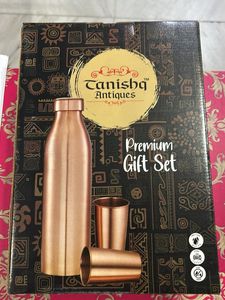 Tanishq Antiques Copper Water Bottle Set
