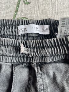 Zara Gray Cargo Pants For 10 Yrs Old