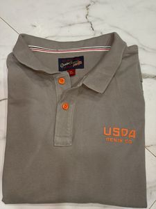 USPA Grey Polo T-shirt