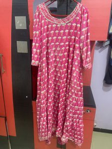 Pink Printed Kurta