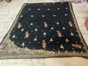 Very Beautiful 🤩 Black Saree 🖤🖤