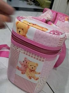 Pink Quilted Tote Bag For Baby